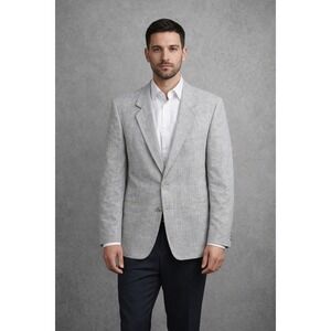 Vintage Levis Trim Cut Blazer Sport Coat Mens 42R Gray Flecked Slub Corpcore USA
